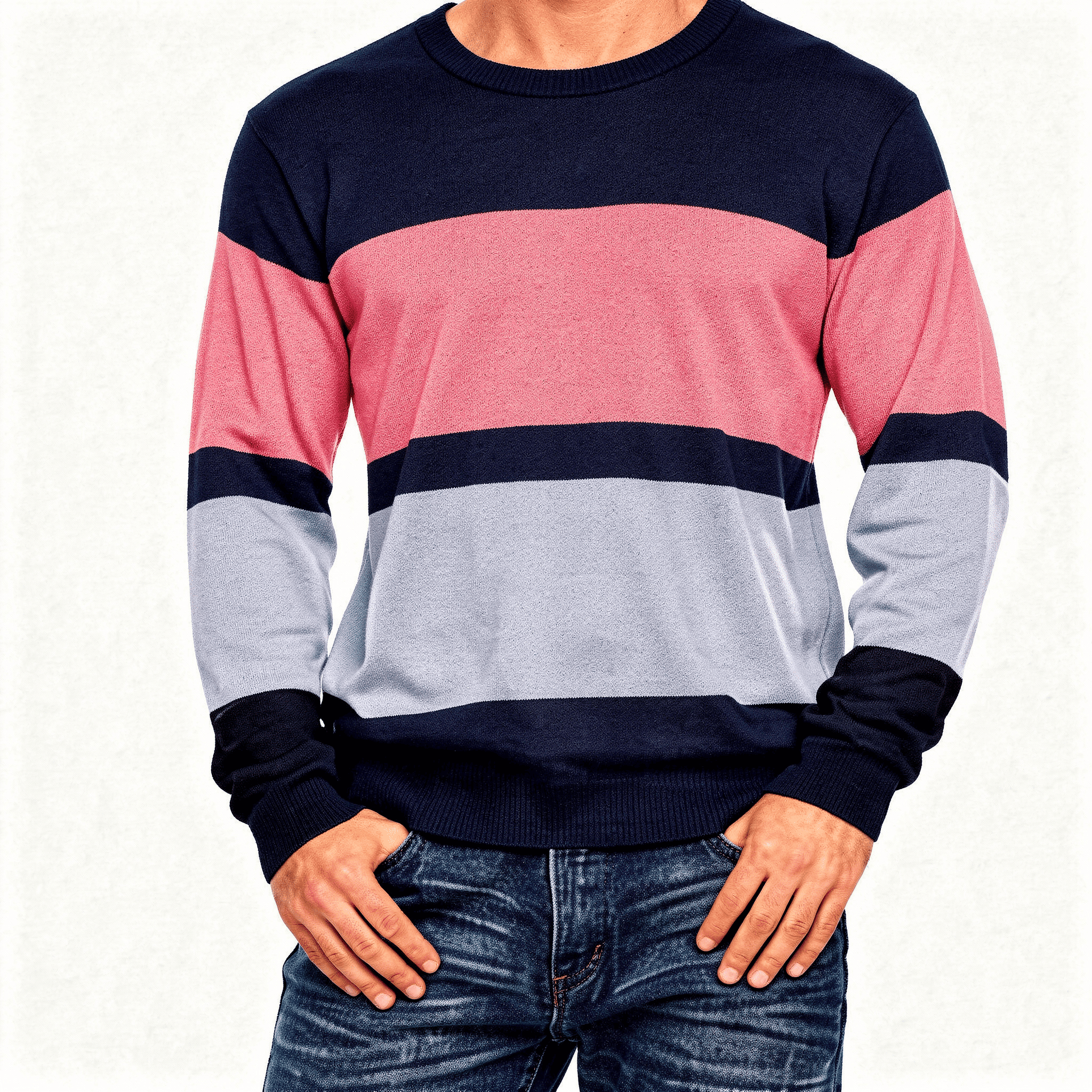 Blusa Masculina Listrada Manga Longa Scaliny