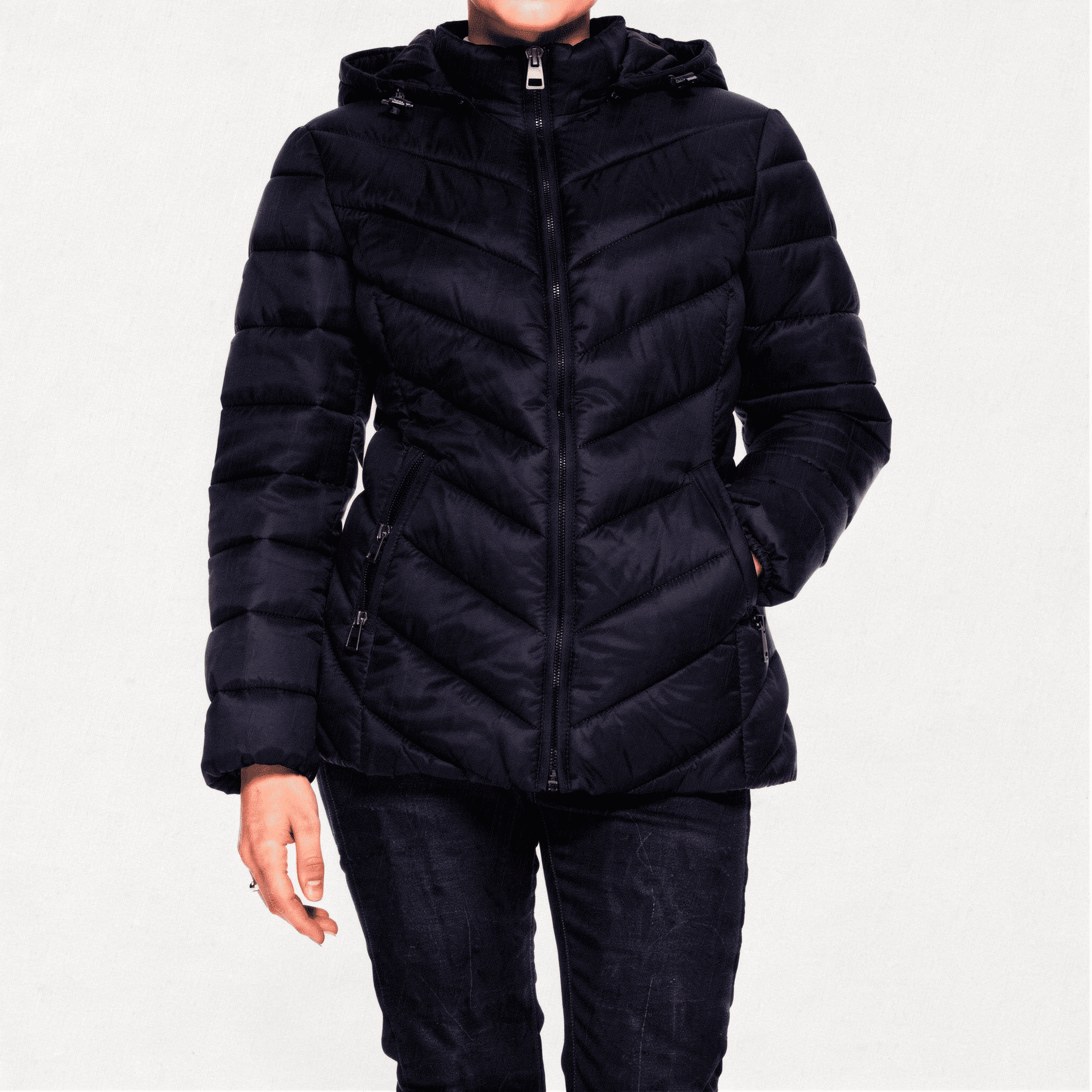 Jaqueta Puffer Feminina com Capuz Scaliny