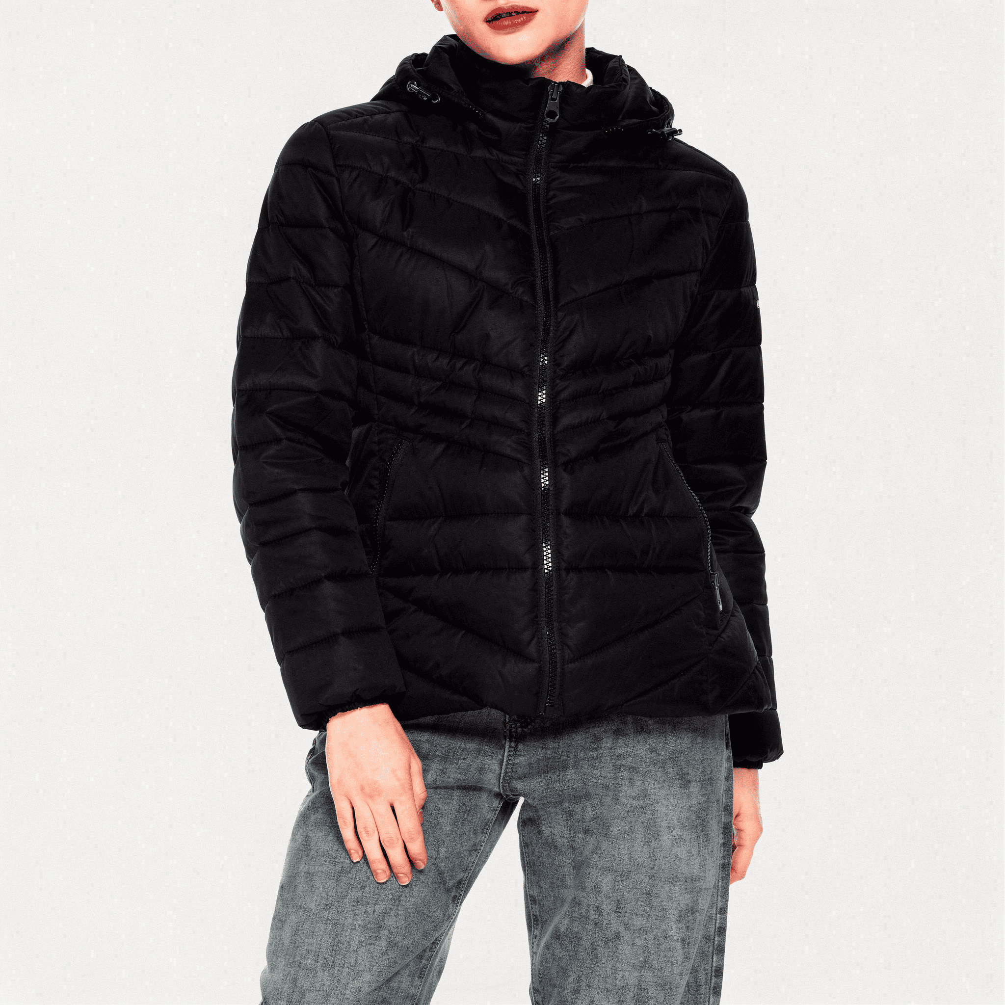 Jaqueta Puffer Feminina com Capuz Scaliny